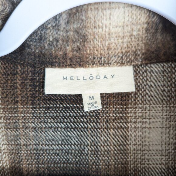 Melloday Plaid Shacket Vest - Picture 4 of 6